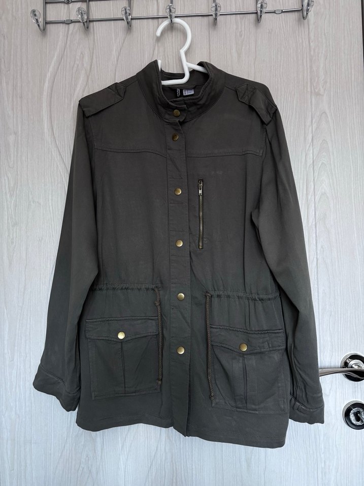 H&M | Düğmeli Koyu Yeşil Kadın Ceket - Görsel 3