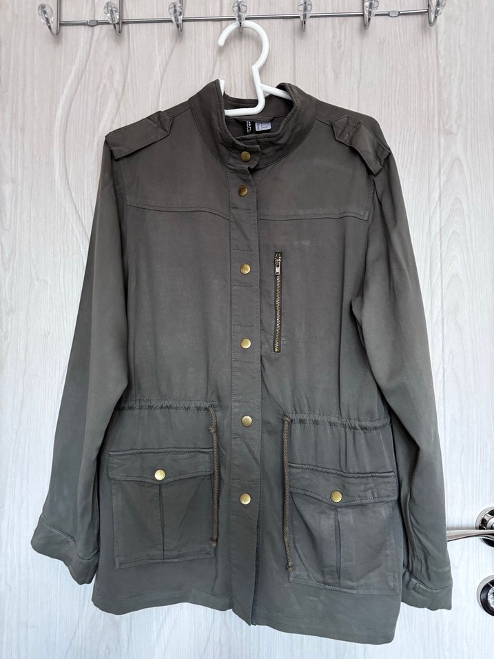 H&M | Düğmeli Koyu Yeşil Kadın Ceket - Görsel 2