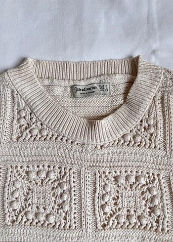 Stradivarius | Bej Örgü Kadın Süveter - Görsel 4