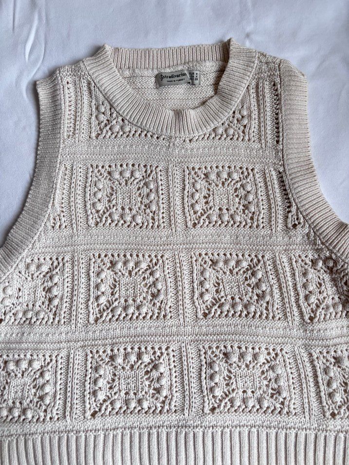 Stradivarius | Bej Örgü Kadın Süveter - Görsel 2