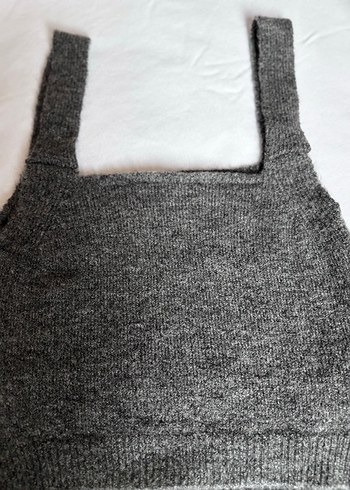 Gri Örgü Kadın Süveter - Görsel 4