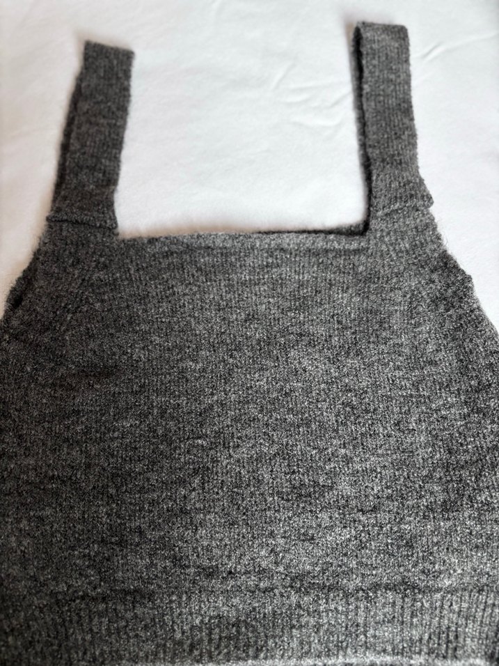 Gri Örgü Kadın Süveter - Görsel 4