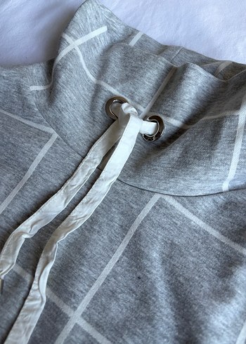 Gri Yüksek Yakalı Kadın Kazak - Görsel 8