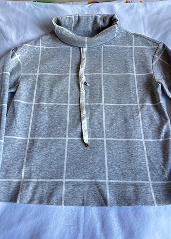 Gri Yüksek Yakalı Kadın Kazak - Görsel 3