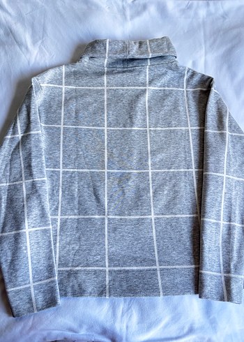 Gri Yüksek Yakalı Kadın Kazak - Görsel 5