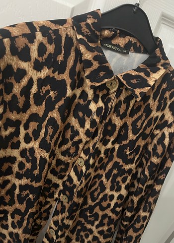 Leopar Desenli Uzun Kadın Elbise - Görsel 3