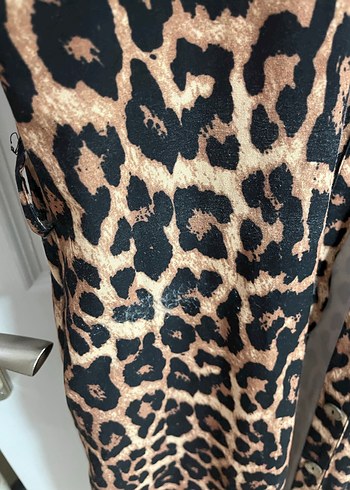 Leopar Desenli Uzun Kadın Elbise - Görsel 4