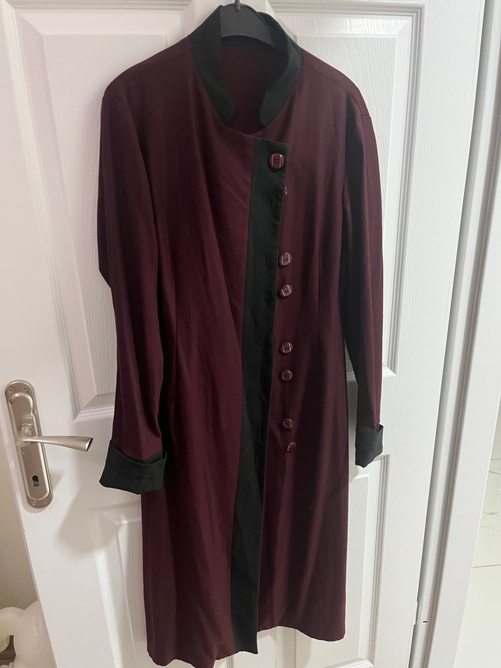 Bordo Düğmeli tunik - Görsel 3