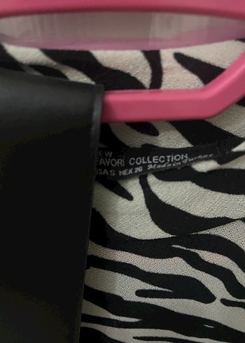 Zebra Desenli Uzun Pilili Kadın Elbise - Görsel 4