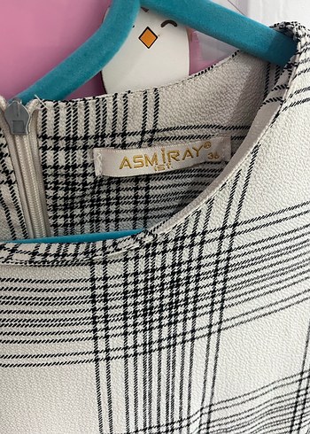 Gri Ekose Desenli Uzun Salaş Elbise - Görsel 4