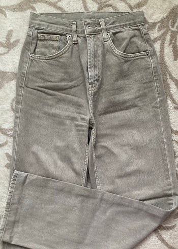 vintage bej straight kadin pantolon