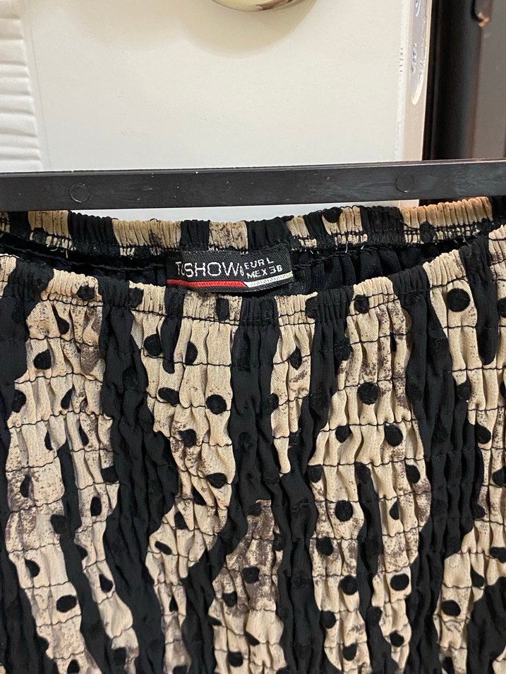 Uzun Kollu Zebra Desenli Straplez Bluz - Görsel 3