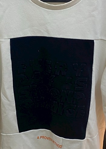 Erkek Beyaz Baskılı Uzun Kollu Sweatshirt - Görsel 3