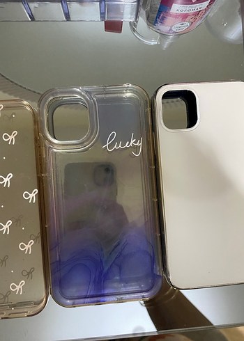 Beyaz Parlak Modern Telefon Kılıfı 7 ADET - Görsel 2