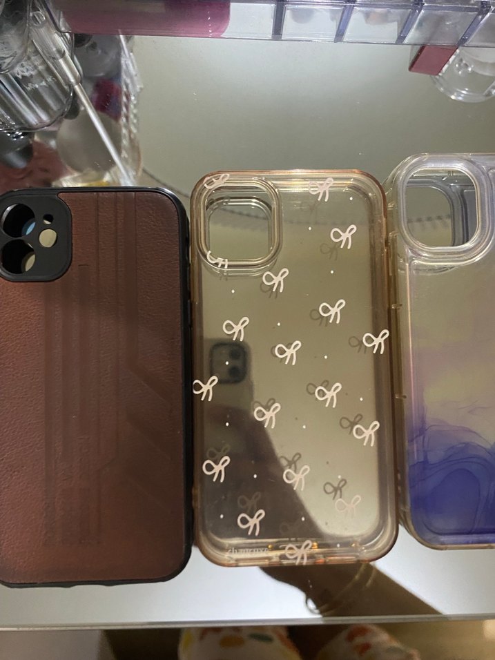 Beyaz Parlak Modern Telefon Kılıfı 7 ADET - Görsel 3