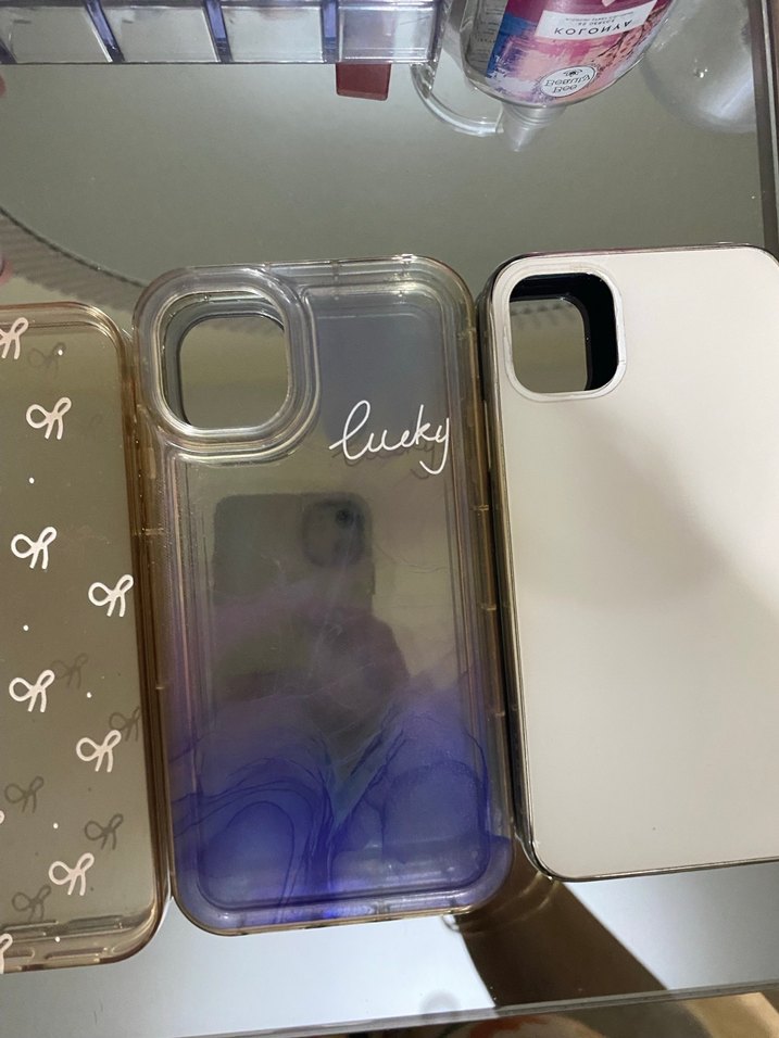 Beyaz Parlak Modern Telefon Kılıfı 7 ADET - Görsel 2