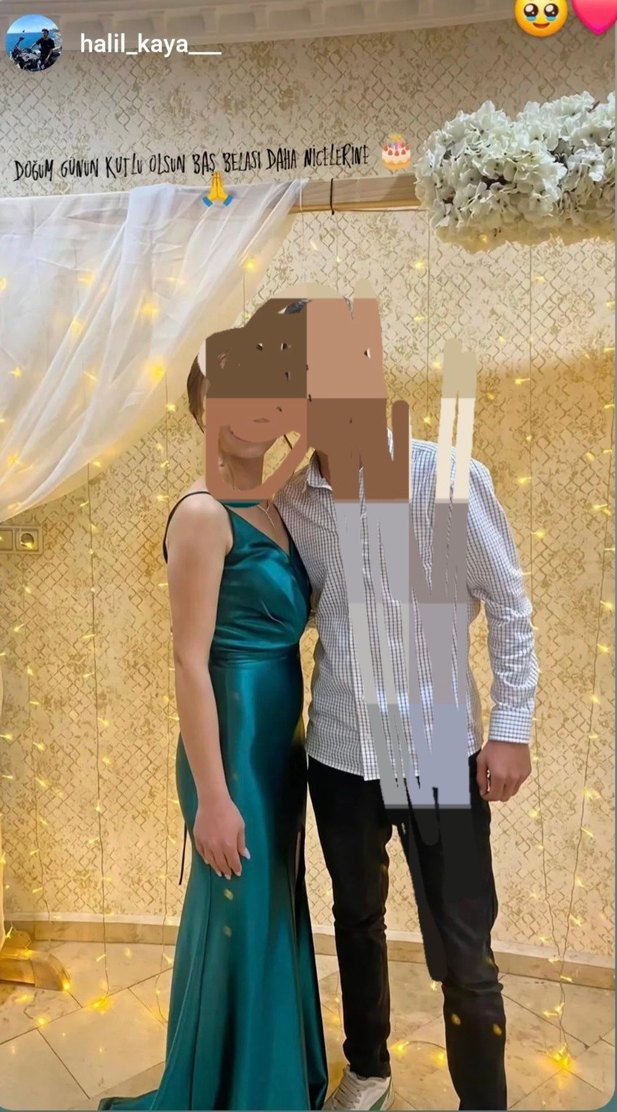 Yeşil V Yaka Drapeli Uzun Abiye - Görsel 2