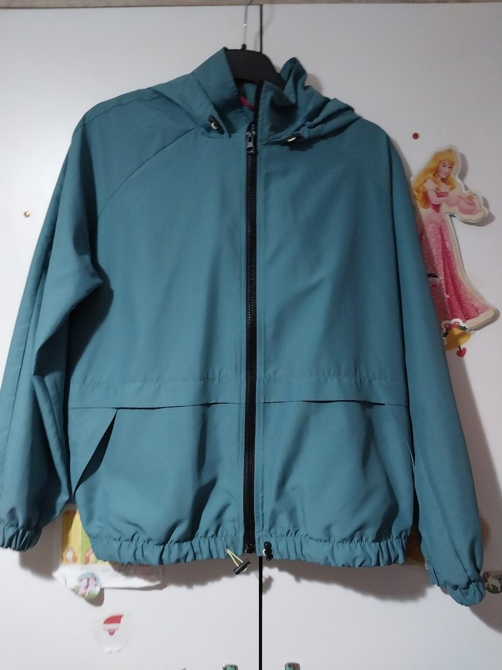 Turkuaz Yüksek Yakalı Kadın Bomber Ceket - Görsel 3