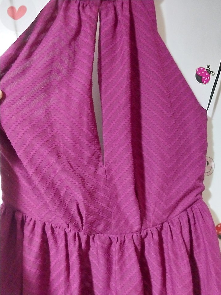 mürdüm V Yaka Mini Kokteyl Elbisesi - Görsel 3