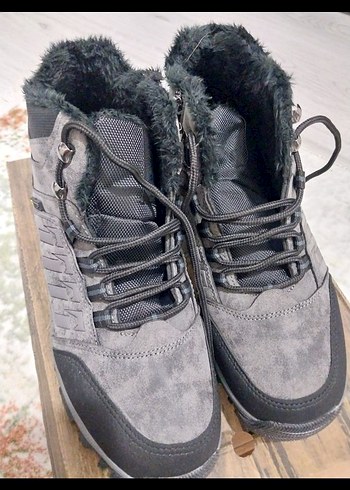 Gri Kamuflajlı Kürklü Erkek Outdoor Bot - Görsel 2