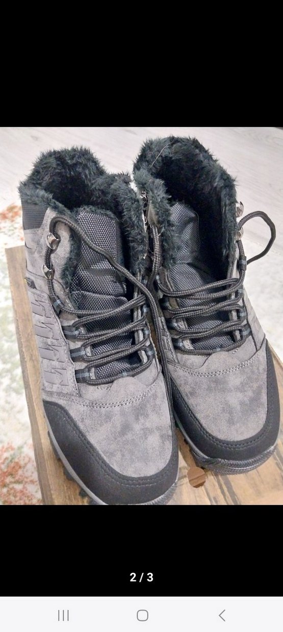 Gri Kamuflajlı Kürklü Erkek Outdoor Bot - Görsel 2