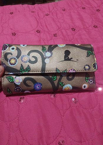 Mor Süet Çiçek Desenli Fermuarlı Takı Cüzdanı - Görsel 3