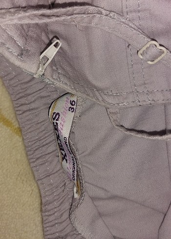 Bej Keten Fırfırlı elbise - Görsel 4