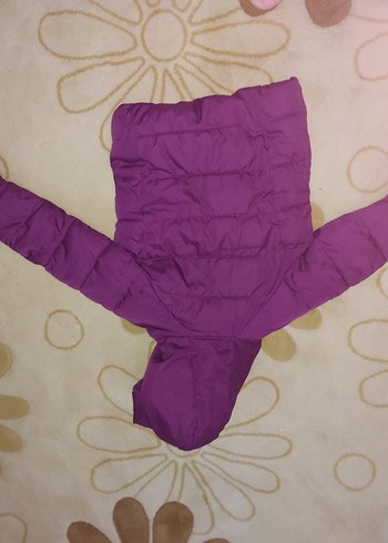 Kız Çocuk Mor Kapüşonlu Fermuarlı Mont - Görsel 2