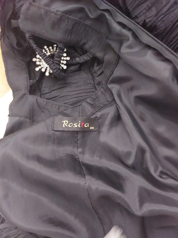 Siyah Straplez Gotik Midi Elbise - Görsel 4