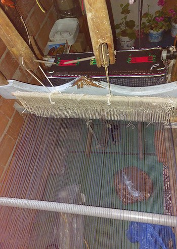 Çok Renkli Nakışlı Geleneksel seccade  el dokuması  el emeği - Görsel 10