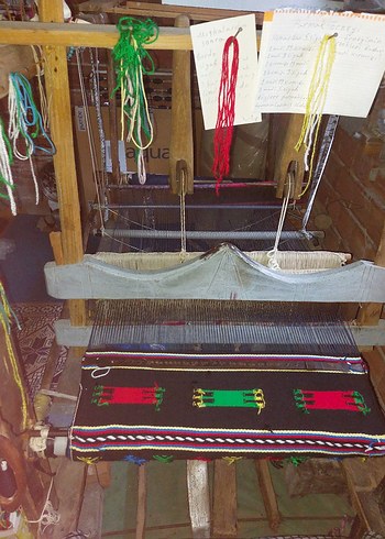 Çok Renkli Nakışlı Geleneksel seccade  el dokuması  el emeği - Görsel 7