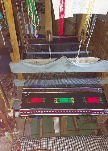 Çok Renkli Nakışlı Geleneksel seccade  el dokuması  el emeği - Görsel 4