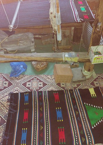 Çok Renkli Nakışlı Geleneksel seccade  el dokuması  el emeği - Görsel 5