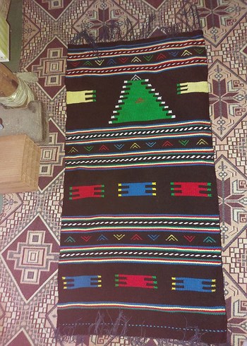 Çok Renkli Nakışlı Geleneksel seccade  el dokuması  el emeği - Görsel 2