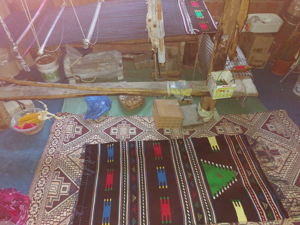 Çok Renkli Nakışlı Geleneksel seccade  el dokuması  el emeği - Görsel 5