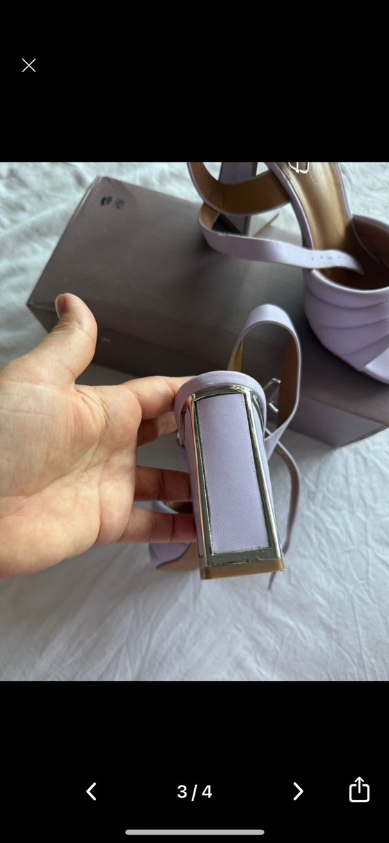 Pastel Mor Platform Topuklu Kadın Sandalet - Görsel 3