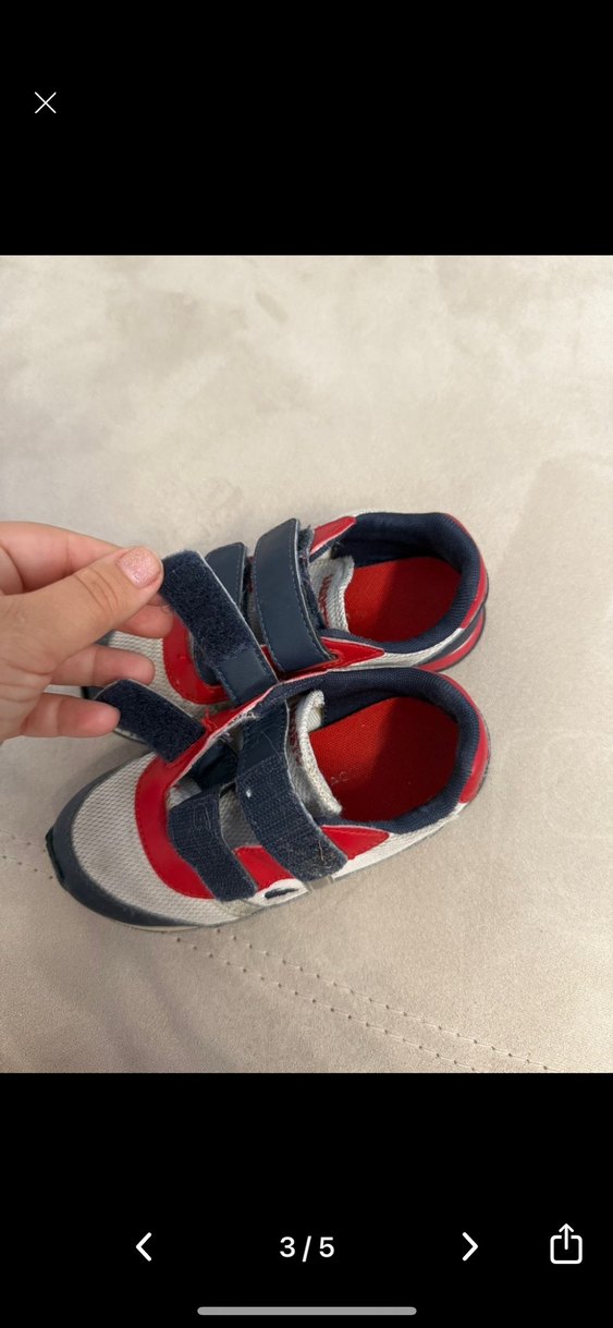 Çocuk için Çok Renkli Cırt Cırtlı Spor Ayakkabı - Görsel 3