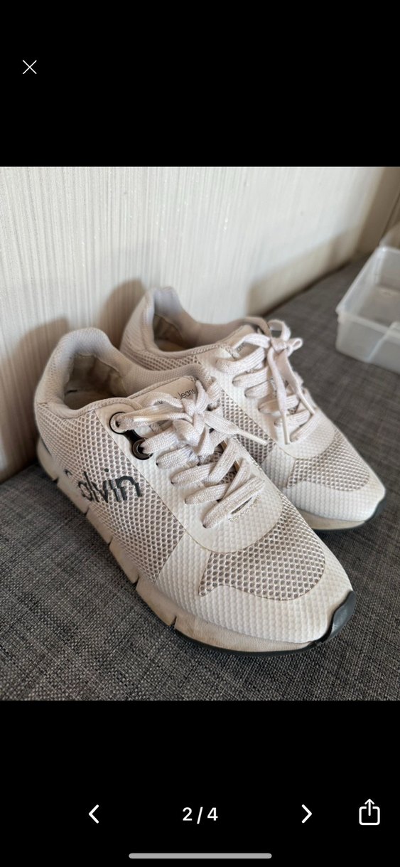 Beyaz Kadın Calvın kleın Spor Ayakkabı - Görsel 2