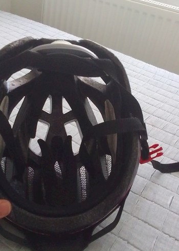 Pembe Çiçek Desenli Bisiklet Kaskı - Görsel 7