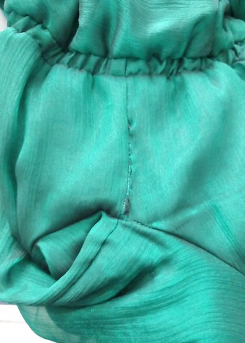 zümrüt Yeşil Uzun Kollu Kadın abiye - Görsel 5