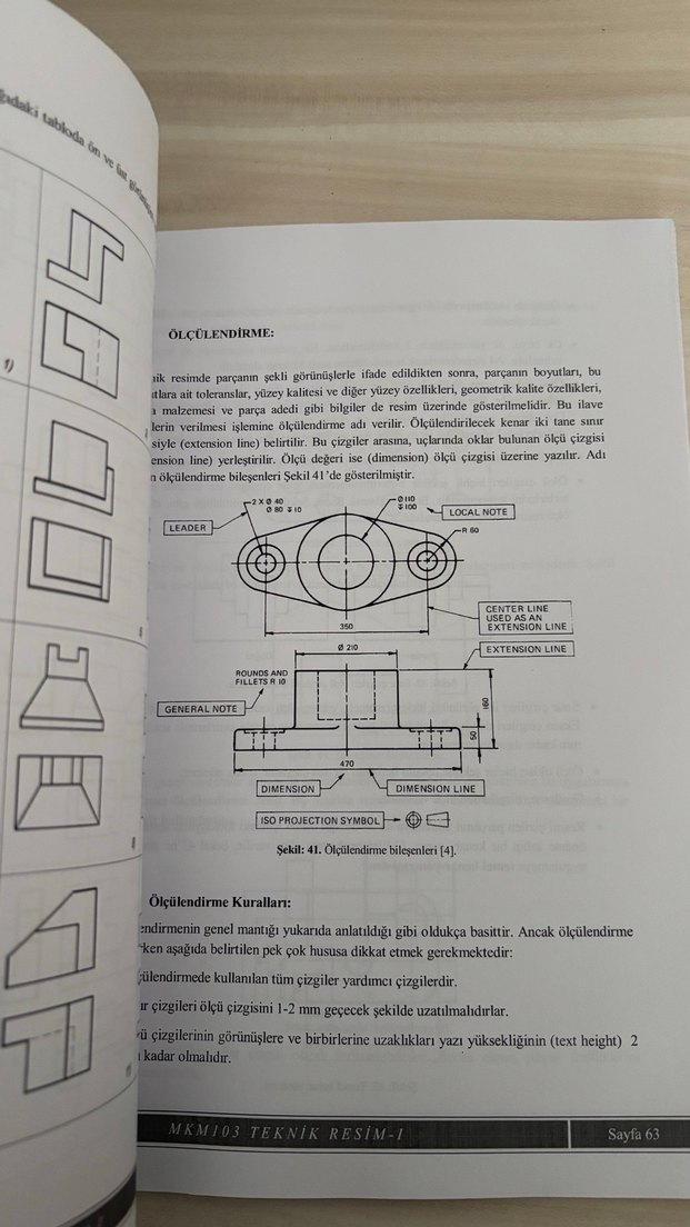 MKM103 Teknik Resim Ders Notları ve Uygulamaları - Görsel 2