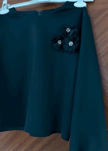 Zümrüt Yeşili Tesettür Etekli Takım - Görsel 4