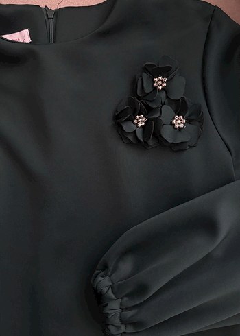 Zümrüt Yeşili Tesettür Etekli Takım - Görsel 2