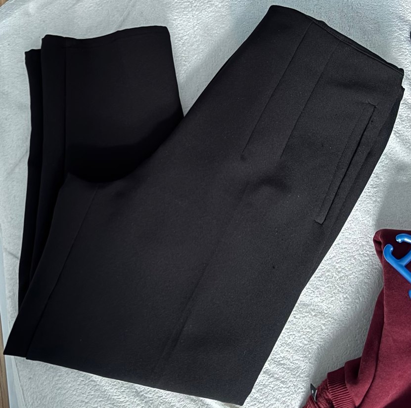 Kadın Siyah Pilili Kumaş Pantolon - Görsel 2