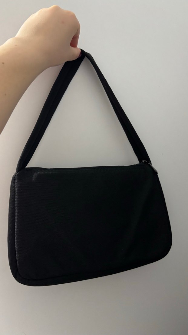 Siyah Minimalist Kadın Omuz Çantası - Görsel 2