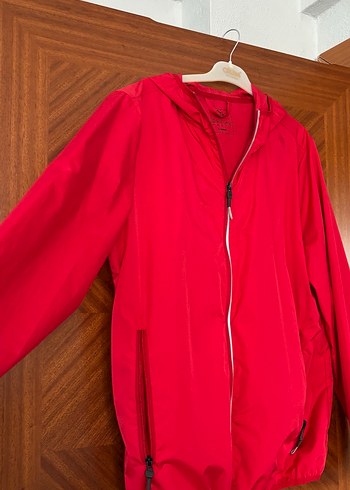 Kırmızı Fermuarlı Yağmurluk - Görsel 2