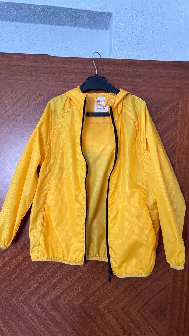 Sarı Fermuarlı Çocuk Yağmurluk - Görsel 2