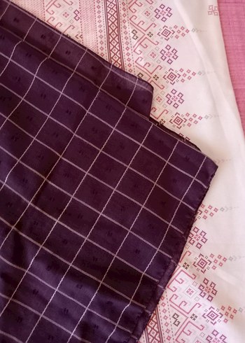 mor kareli şal - Görsel 3