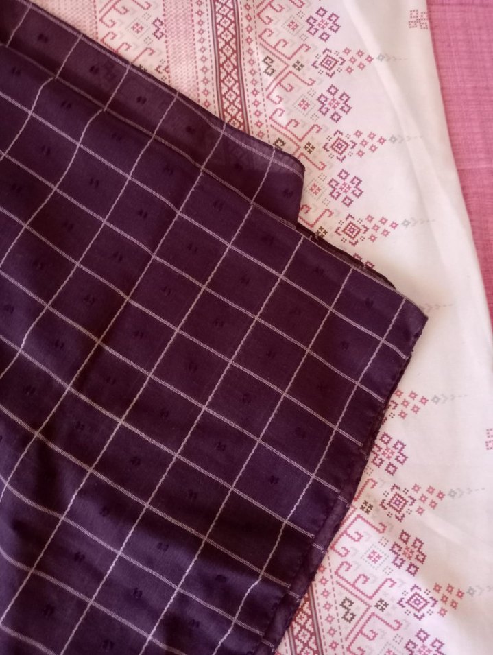 mor kareli şal - Görsel 3