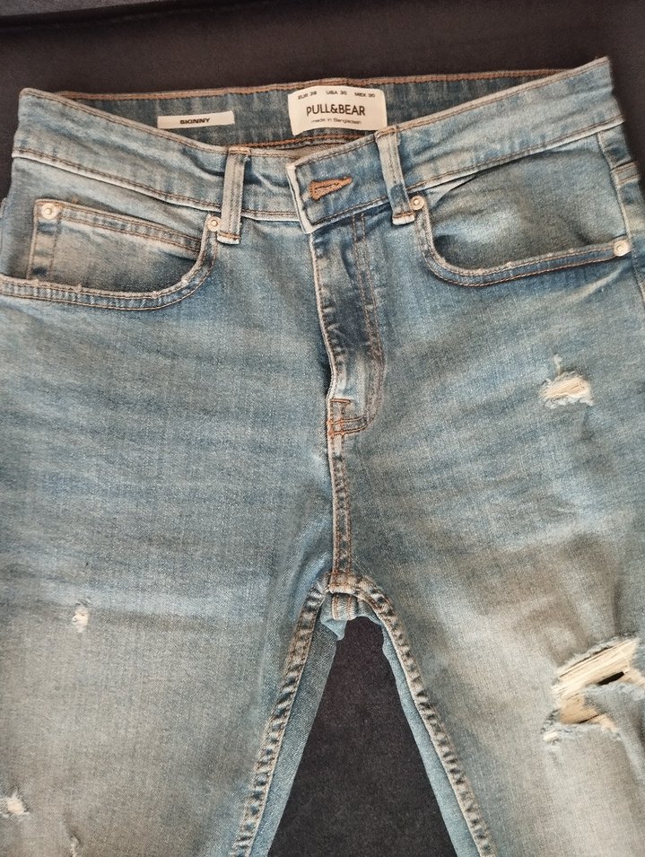 PULL&BEAR Erkek Slim Fit Kot Pantolon - Görsel 2